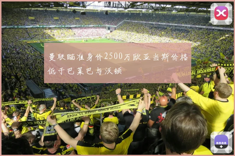 曼联瞄准身价2500万欧亚当斯价格低于巴莱巴与沃顿
